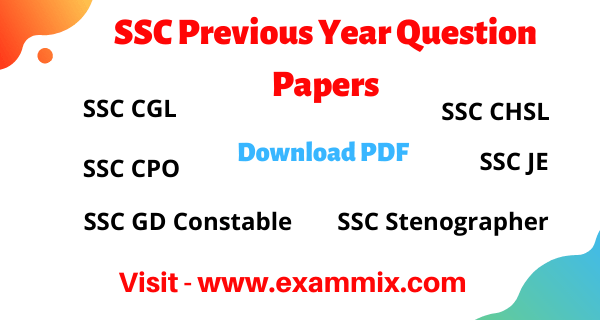 SSC Previous Year Question Papers PDF