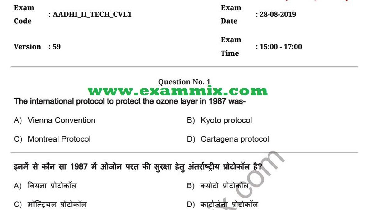 RRB JE CBT – 2 Tech Question Paper With Answer PDF Download