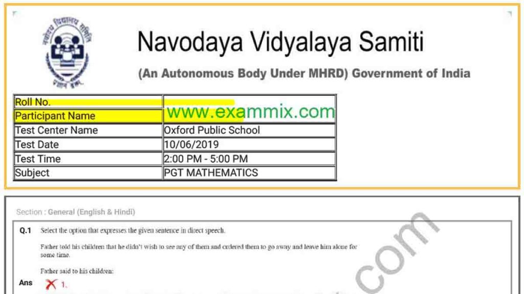 nvs pgt previous year question papers pdf