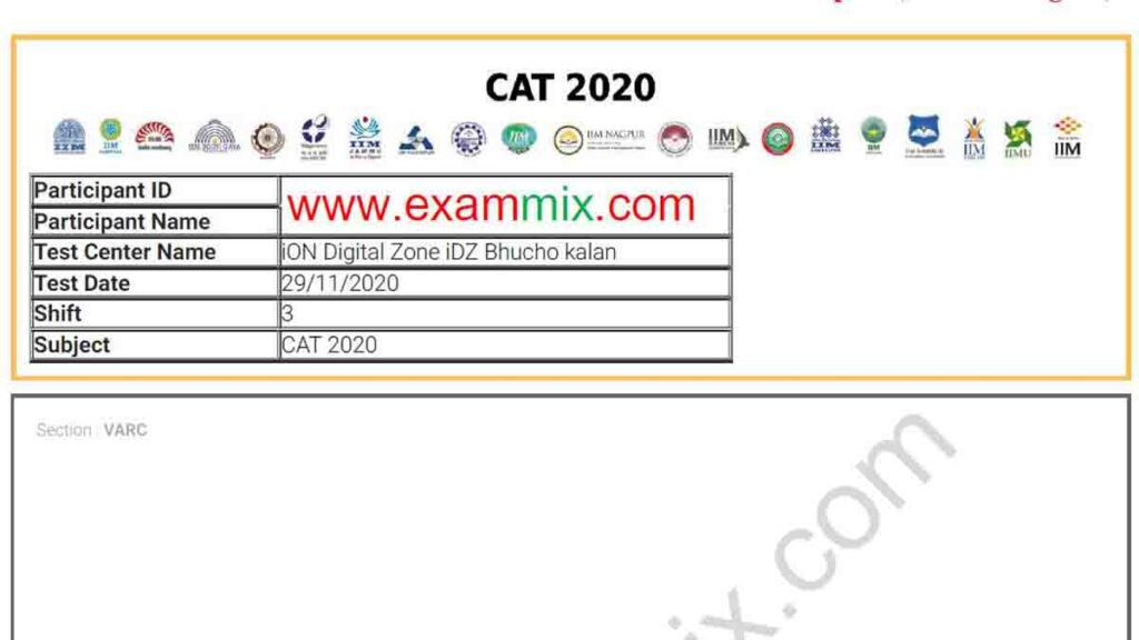 cat question paper 2020