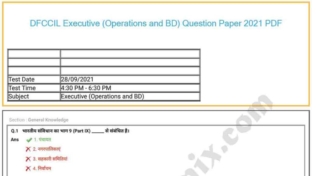 Operations and BD Question Paper 2021