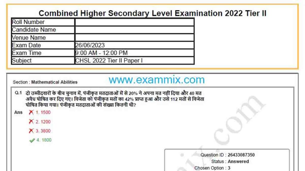 SSC CHSL 2023 Tier 2 Question Paper