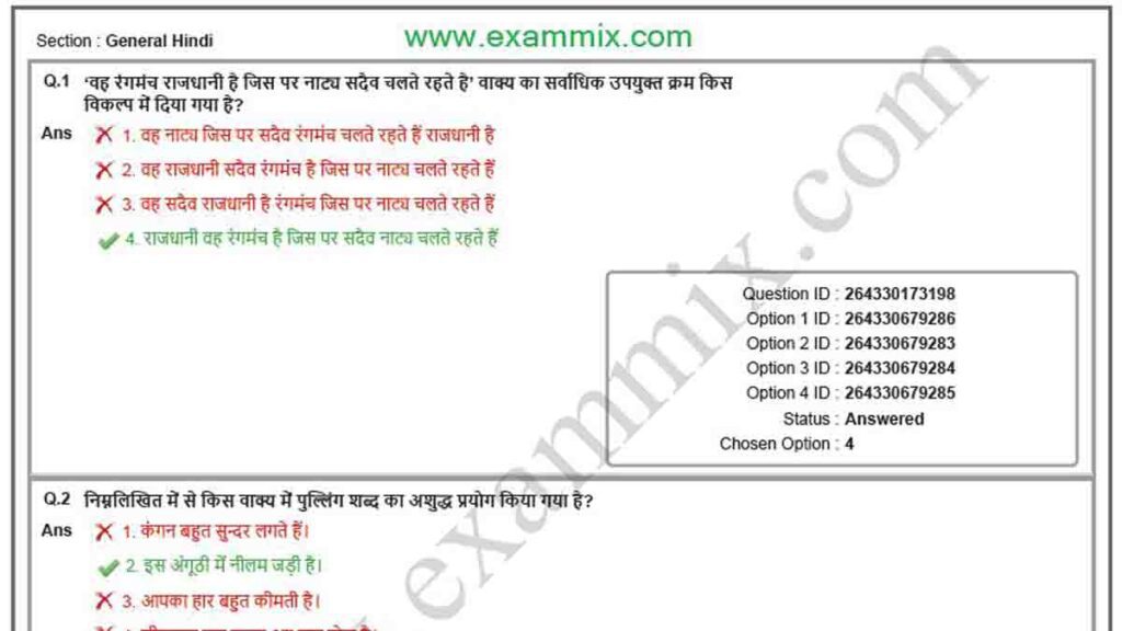 SSC Junior Hindi Translator Question Paper 2023